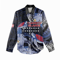 Tuamotu Islands Women Casual Shirt Polynesian Pattern With Turtle
