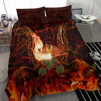 Samoa Siva Afi Festival Bedding Set Fire Knife Dancing