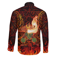 Samoa Siva Afi Festival Family Matching Long Sleeve Bodycon Dress and Hawaiian Shirt Fire Knife Dancing LT05 - Polynesian Pride
