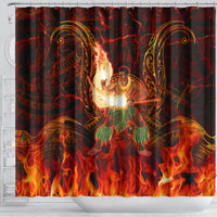 Samoa Siva Afi Festival Shower Curtain Fire Knife Dancing LT05 - Polynesian Pride