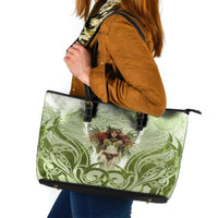 New Zealand Maori Fairy Patupaiarehe Leather Tote Bag Polynesian Style LT05 Red - Polynesian Pride