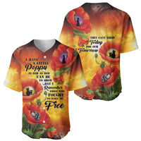 ANZAC Day Red Poppy Baseball Jersey Honoring The ANZAC Spirit