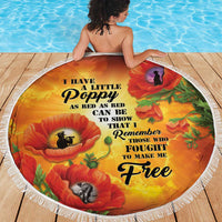 ANZAC Day Red Poppy Beach Blanket Honoring The ANZAC Spirit