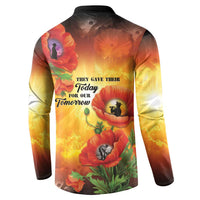 ANZAC Day Red Poppy Button Sweatshirt Honoring The ANZAC Spirit