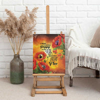 ANZAC Day Red Poppy Canvas Wall Art Honoring The ANZAC Spirit
