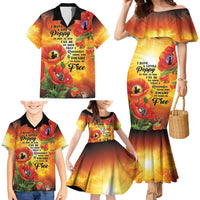 ANZAC Day Red Poppy Family Matching Mermaid Dress and Hawaiian Shirt Honoring The ANZAC Spirit LT05 - Polynesian Pride