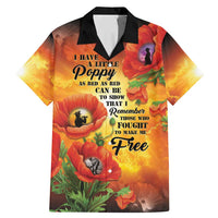 ANZAC Day Red Poppy Family Matching Mermaid Dress and Hawaiian Shirt Honoring The ANZAC Spirit LT05 Dad's Shirt - Short Sleeve Orange - Polynesian Pride