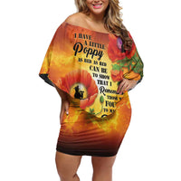 ANZAC Day Red Poppy Family Matching Off Shoulder Short Dress and Hawaiian Shirt Honoring The ANZAC Spirit