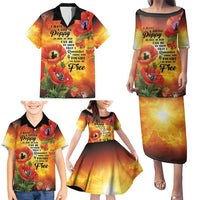 ANZAC Day Red Poppy Family Matching Puletasi and Hawaiian Shirt Honoring The ANZAC Spirit