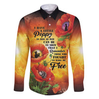 ANZAC Day Red Poppy Family Matching Summer Maxi Dress and Hawaiian Shirt Honoring The ANZAC Spirit LT05 Dad's Shirt - Long Sleeve Orange - Polynesian Pride