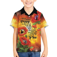 ANZAC Day Red Poppy Family Matching Tank Maxi Dress and Hawaiian Shirt Honoring The ANZAC Spirit LT05 Son's Shirt Orange - Polynesian Pride
