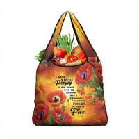 ANZAC Day Red Poppy Grocery Bag Honoring The ANZAC Spirit