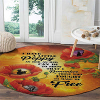 ANZAC Day Red Poppy Round Carpet Honoring The ANZAC Spirit