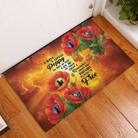 ANZAC Day Red Poppy Rubber Doormat Honoring The ANZAC Spirit