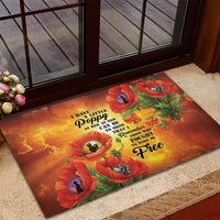 ANZAC Day Red Poppy Rubber Doormat Honoring The ANZAC Spirit
