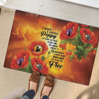 ANZAC Day Red Poppy Rubber Doormat Honoring The ANZAC Spirit