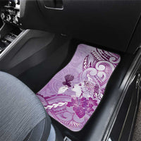 Aotearoa Maori Wahine Car Mats Fantail Bird Purple Gold Marble