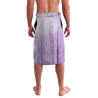 Aotearoa Maori Wahine Lavalava Fantail Bird Purple Gold Marble