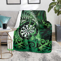 New Zealand Darts Blanket Maori Koru Dartboard Green Flame