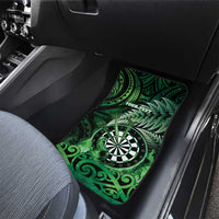 New Zealand Darts Car Mats Maori Koru Dartboard Green Flame
