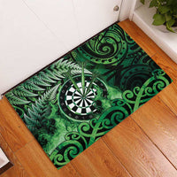 New Zealand Darts Rubber Doormat Maori Koru Dartboard Green Flame