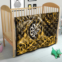 New Zealand Darts Quilt Maori Koru Dartboard Gold Flame