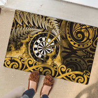 New Zealand Darts Rubber Doormat Maori Koru Dartboard Gold Flame