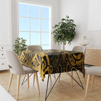 New Zealand Darts Tablecloth Maori Koru Dartboard Gold Flame