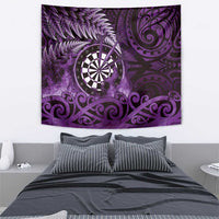 New Zealand Darts Tapestry Maori Koru Dartboard Purple Flame LT05 - Polynesian Pride
