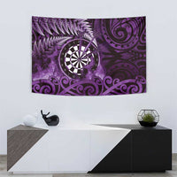 New Zealand Darts Tapestry Maori Koru Dartboard Purple Flame LT05 - Polynesian Pride