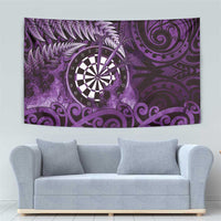 New Zealand Darts Tapestry Maori Koru Dartboard Purple Flame LT05 - Polynesian Pride