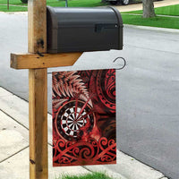 New Zealand Darts Garden Flag Maori Koru Dartboard Red Flame