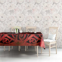 New Zealand Darts Tablecloth Maori Koru Dartboard Red Flame