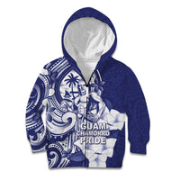 Guam Chief Quipuha Kid Hoodie Polynesian Pattern With Guasali Flowers