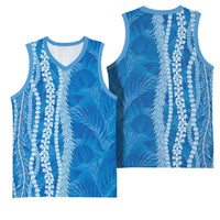 Hawaii Prince Kuhio Basketball Jersey Blue Hawaiian Lau Maia With Leis