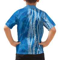 Hawaii Prince Kuhio Family Matching Off Shoulder Maxi Dress and Hawaiian Shirt Blue Hawaiian Lau Maia With Leis LT05 - Polynesian Pride