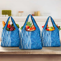 Hawaii Prince Kuhio Grocery Bag Blue Hawaiian Lau Maia With Leis