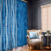 Hawaii Prince Kuhio Window Curtain Blue Hawaiian Lau Maia With Leis