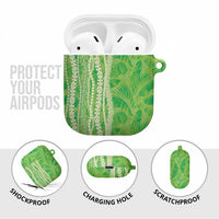 Hawaii Prince Kuhio AirPods Case Lime Green Hawaiian Lau Maia With Leis