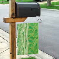 Hawaii Prince Kuhio Garden Flag Lime Green Hawaiian Lau Maia With Leis