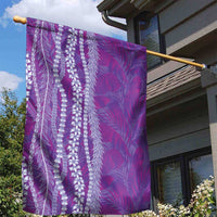 Hawaii Prince Kuhio Garden Flag Violet Hawaiian Lau Maia With Leis