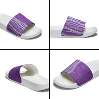 Hawaii Prince Kuhio Slide Sandals Violet Hawaiian Lau Maia With Leis