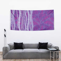 Hawaii Prince Kuhio Tapestry Violet Hawaiian Lau Maia With Leis