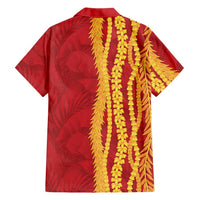 Hawaii Prince Kuhio Hawaiian Shirt Red Hawaiian Lau Maia With Leis