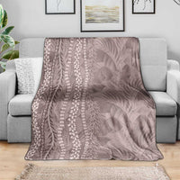 Hawaii Prince Kuhio Blanket Mocha Hawaiian Lau Maia With Leis
