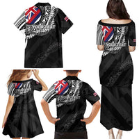 Personalised Hawaii Prince Kuhio Family Matching Puletasi and Hawaiian Shirt Hawaiian Maile Lei