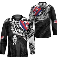 Personalised Hawaii Prince Kuhio Hockey Jersey Hawaiian Maile Lei