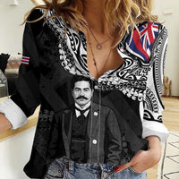 Personalised Hawaii Prince Kuhio Women Casual Shirt Hawaiian Maile Lei