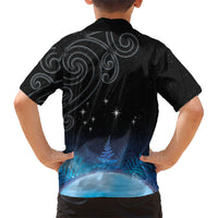 New Zealand Matariki Family Matching Summer Maxi Dress and Hawaiian Shirt Pleiades Star Cluster Blue Galaxy LT05 - Polynesian Pride