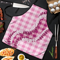 Pink Hawaii Palaka Apron Hawaiian Honohono Lei